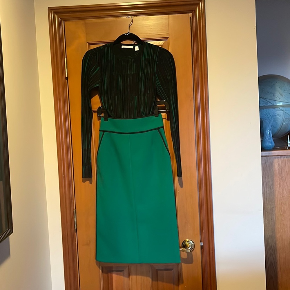 Boss top and pencil skirt